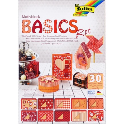 Folia papír KREATIV sada Basic červený 661491