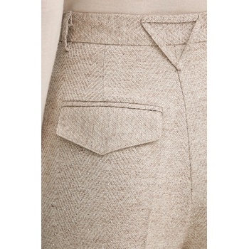 Simona Corsellini Панталон Simona Corsellini в бежово със стандартна кройка, с висока талия A25CPPA01302 (A25CPPA01302)