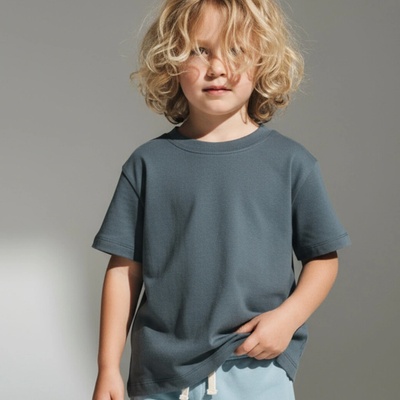 GRAY LABEL Oversized triko GOTS Blue Grey