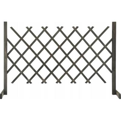 Nabytek XL Zahradní trelážový plot šedý 120 x 90 cm masivní jedle