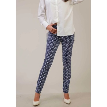 Image 1 of Radek's collection Дамски елегантен панталон в синьо и бяло 61903-134