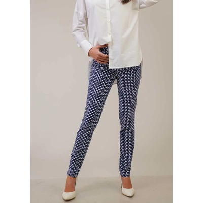 Radek's collection Дамски елегантен панталон в синьо и бяло 61903-134