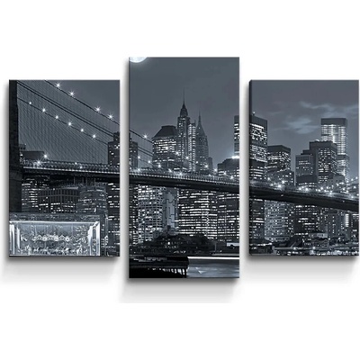 Sablio Obraz - 3-dílný Nočný New York 2 - 75x50 cm