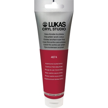 LUKAS Cryl Studio Plastic Tube АКРИЛНА боя Cadmium Red Deep Hue 125 ml 1 бр (746740012)