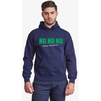 Мъжки тъмно-син или сив суитчър HO-HO-HO Merry Christmas