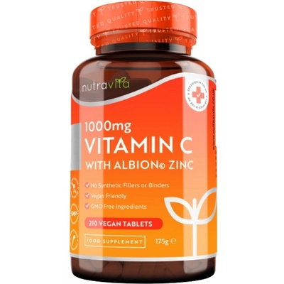 Nutravita Vitamin C 1000 mg with Albion Zinc [210 Таблетки]