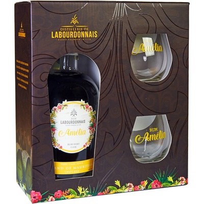Labourdonnais Amélia 40% 0,7 l (hnědé dárkové balení 2 sklenice)
