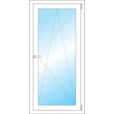 OKNA HNED Plastové okno 61x126 cm (610x1260 mm) bílé otevíravé a sklopné pravé