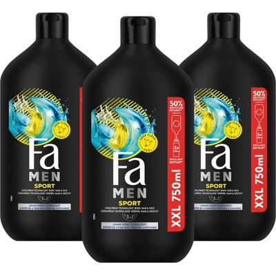Fa MEN Sport sprchový gel pro muže 3 x 750 ml
