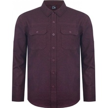 Fabric melange shirt burgundy