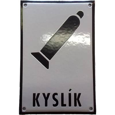 Tabulka s nápisem |KYSLÍK| - smaltovaná A5