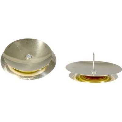 Svícen stolní hladký zlatý d5/4cm - VÝPRODEJ – Sleviste.cz