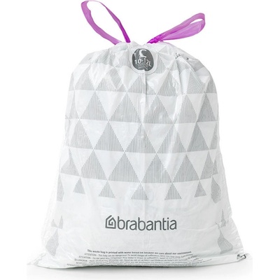 Торбички за кош Brabantia PerfectFit Sort&Go/Silent/Touch N 1005487, Размер C, 10-12 л, 40 броя, Бял (1005487)