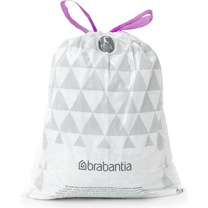 Brabantia Торбички за кош Brabantia PerfectFit Sort&Go/Silent/Touch N 1005487, Размер C, 10-12 л, 40 броя, Бял (1005487)