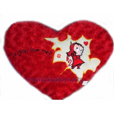 Плюшено сърце с дяволче