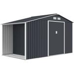 StoreBoss Метална градинска барака Skagen с навес за дърва 3.4 x 1.9 m Store Boss антрацит (SB113)