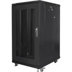 Lanberg rack cabinet 19" free-standing 22U/600x800 (flat pack) with mesh door black (FF01-6822-23B) - tehnik