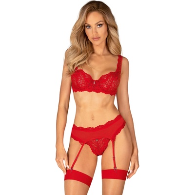 Obsessive Секси комплект от 3 части Komplet-Amor-Cherris-3-czciowy-CzerwonyV-60935-Czerwony - Син, размер L/XL
