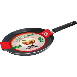  BR-Тиган за палачинки с незалепващо покритие Ø28cm ЧЕРЕН (14122-28) (0182238)