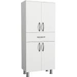 TopMebel Многофункционален шкаф Montana TopMebel от меламин в бял цвят 59, 4x31, 5x140cm