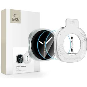 Tech-Protect Защитно закалено стъкло tech-protect easy set+, пакет от 2 броя, samsung galaxy watch 8 / 9 (40 mm), прозрачно