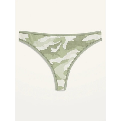 OLD NAVY Dámská army tanga kalhotky Low-Rise Jersey Thong Underwear Green Camo Army – Zboží Mobilmania