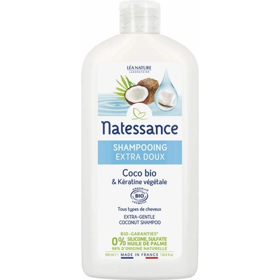 Natessance Jemný šampón s kokosom a keratínom 500 ml