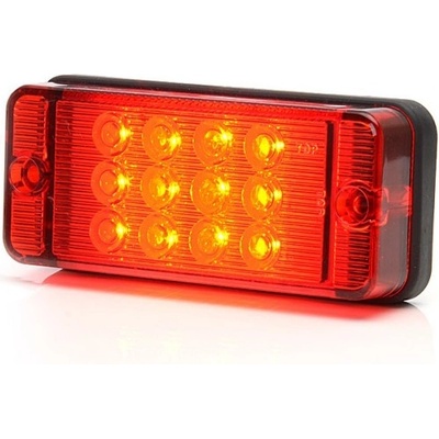 Světlo mlhové LED W83D (700kr) červené sklo 12V-24V