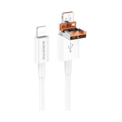 Borofone BX102 WINNER - USB + TYPE C TO LIGHTNING - PD 27W, 1m, bílý