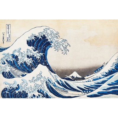 Plagát, Obraz - Kacušika Hokusai - Vlna, Katsushika Hokusai, 91.5 × 61 cm