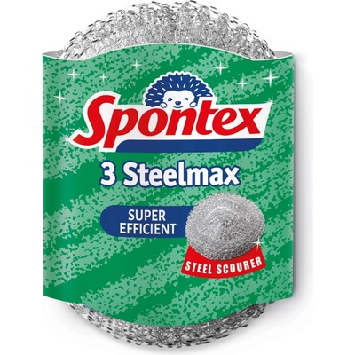 Spontex 3 Steelmax drôtenka na riad kovová 3 ks