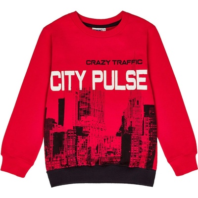 Winkiki Kids Wear Chlapecká mikina City Pulse červená