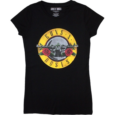 Guns N' Roses Classic Bullet Logo (Skinny Fit) Black L Дамски Риза (GNRTS03LB03)