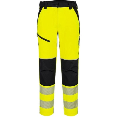 Portwest nohavice T140 PW3 Hi-Vis Stretch Trouser do pasu reflexní žltá/čierna
