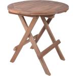 Garden Pleasure Кръгла градинска маса за хранене от масивно тиково дърво ø 50 cm Luang - Garden Pleasure (940285)
