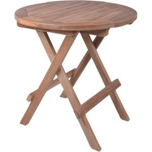 Garden Pleasure Кръгла градинска маса за хранене от масивно тиково дърво ø 50 cm Luang - Garden Pleasure (940285)