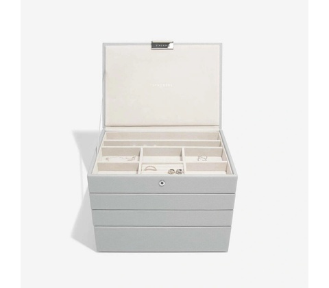Stackers šperkovnice 4v1 Stackers Pebble Grey Set šedá 74498