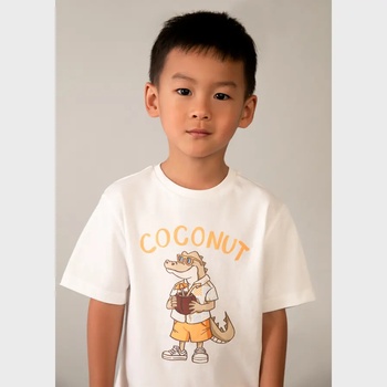 MAYORAL Тениска къс ръкав "crocodile" Сметана за мини момче Mayoral