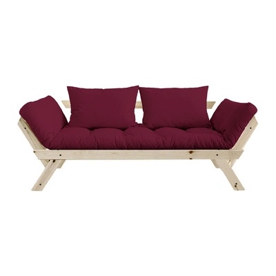 Karup sofa Bebop *180 cm natural + futon bordeaux 710