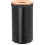 Brabantia Кош за пране Brabantia 1000826, 60 л, Корков капак, Пълнене без отваряне, Вентилационни отвори, Черен (1000826)