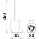 Nimco Kibo toaletní WC kartáč, černý Ki 14094KN-90