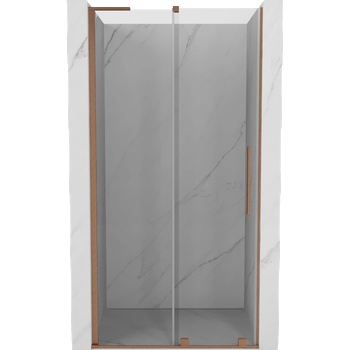 Mexen Velar L плъзгащи се душ врати 90 см, прозрачни, четкан мед - 871-090-003-01-65 (871-090-003-01-65)