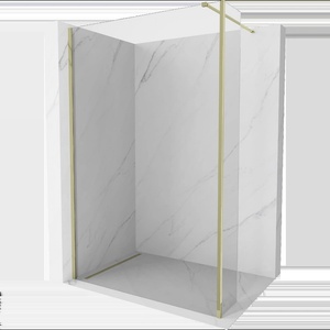 Mexen Kioto душ кабина Walk-in 140 x 30 cm, прозрачна, златна - 800-140-212-50-00-030 (800-140-212-50-00-030)