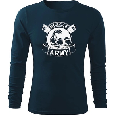 Dragowa Fit-T tričko s dlhým rukávom muscle army Original tmavomodré