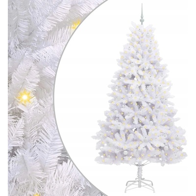 VidaXL Umelý Skladací Vianočný Strom so stojanom Biela 240 cm PVC a oceľ
