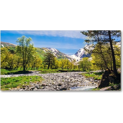Foto obraz fotografie na skle Rieka v horách 100x50 cm
