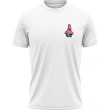 MemeMerch tričko Pixel Patrick Minimalist white