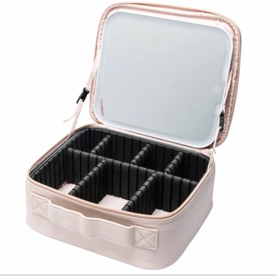 Notino Beauty Box With led mirror kozmetický kufrík pink