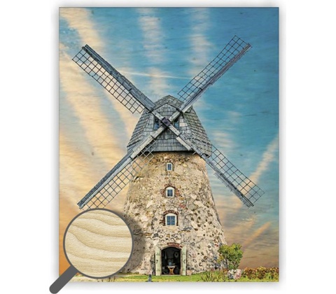 Drevený obraz Windmill