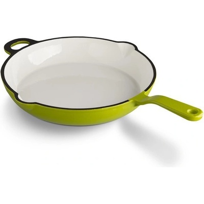 Český smalt GOURMETINA Litinová smaltovaná pánev MAGDALENA Trávníkově zelená 28 cm